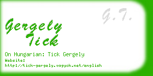 gergely tick business card